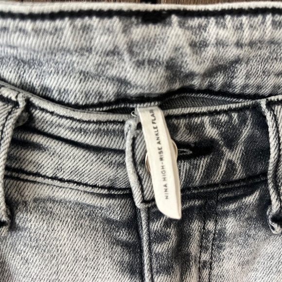 Rag & Bone Nina High Rise Ankle Flare Jeans in Marble White Size 26 - Picture 8 of 13